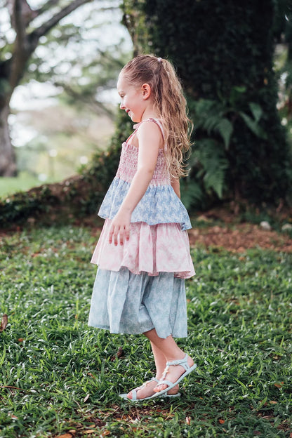 Unicorn Tiered Ruffles Dress for Girls