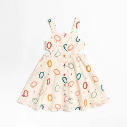 Winning Ring Side Cut-out Dress for girls