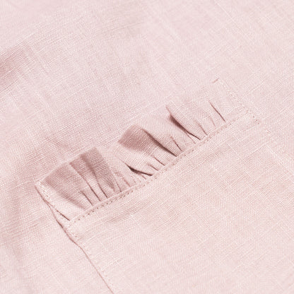 Margaret Linen Set in Pale Blush for Girls