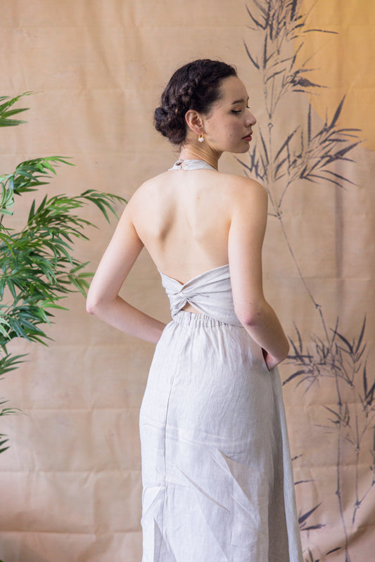 Lana Halterneck Multiway Dress for Ladies in linen